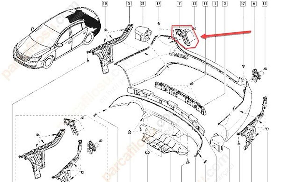 Renault Latitude Arka Tampon Bağlantı Ayağı Sağ [Orjinal]